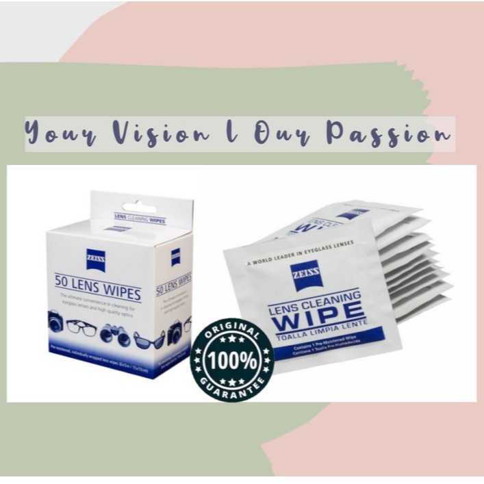 Zeiss Lens Wipe new alcohol formula 50's per box Loose piece Shopee
