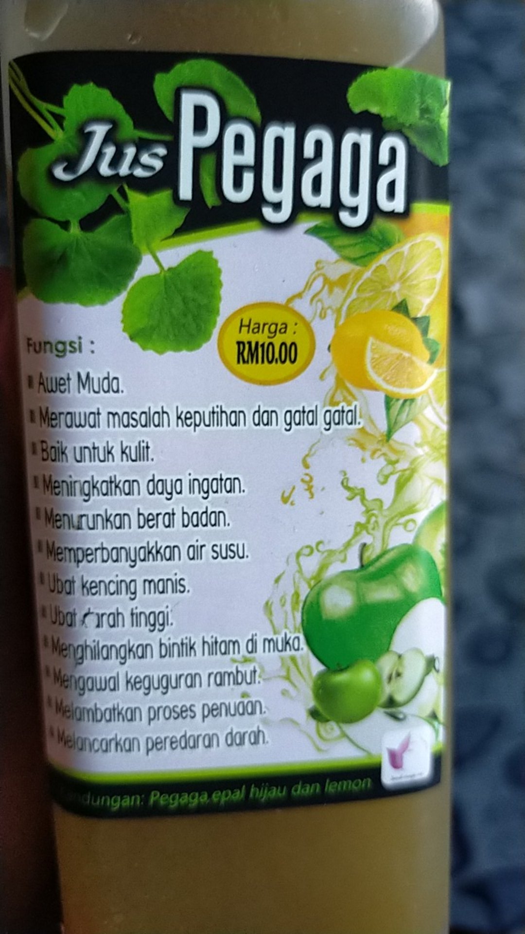 Jus Pegaga Lemon Epal Hijau Shopee Malaysia