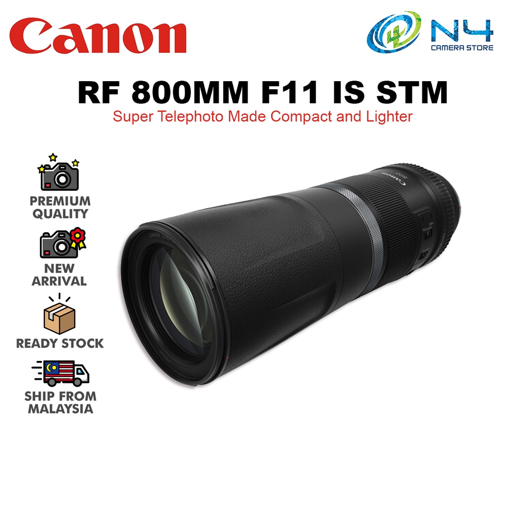 Canon RF 800mm F11 IS STM Lens Canon RF800mm F11 IS STM (Canon Malaysia) For EOS R RP R5 R6