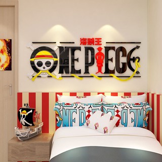 One Piece Wall Stick The Bedroom Of Children Room Decorate Animated Cartoon Stickers Head A Bed Dorm Acrylic Paper