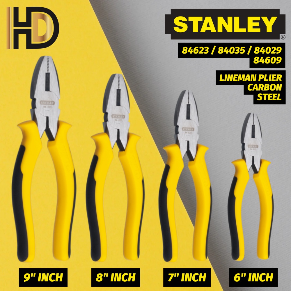 STANLEY DynaGrip Linemans Pliers Combination Pliers / 6" INCH + 7" INCH