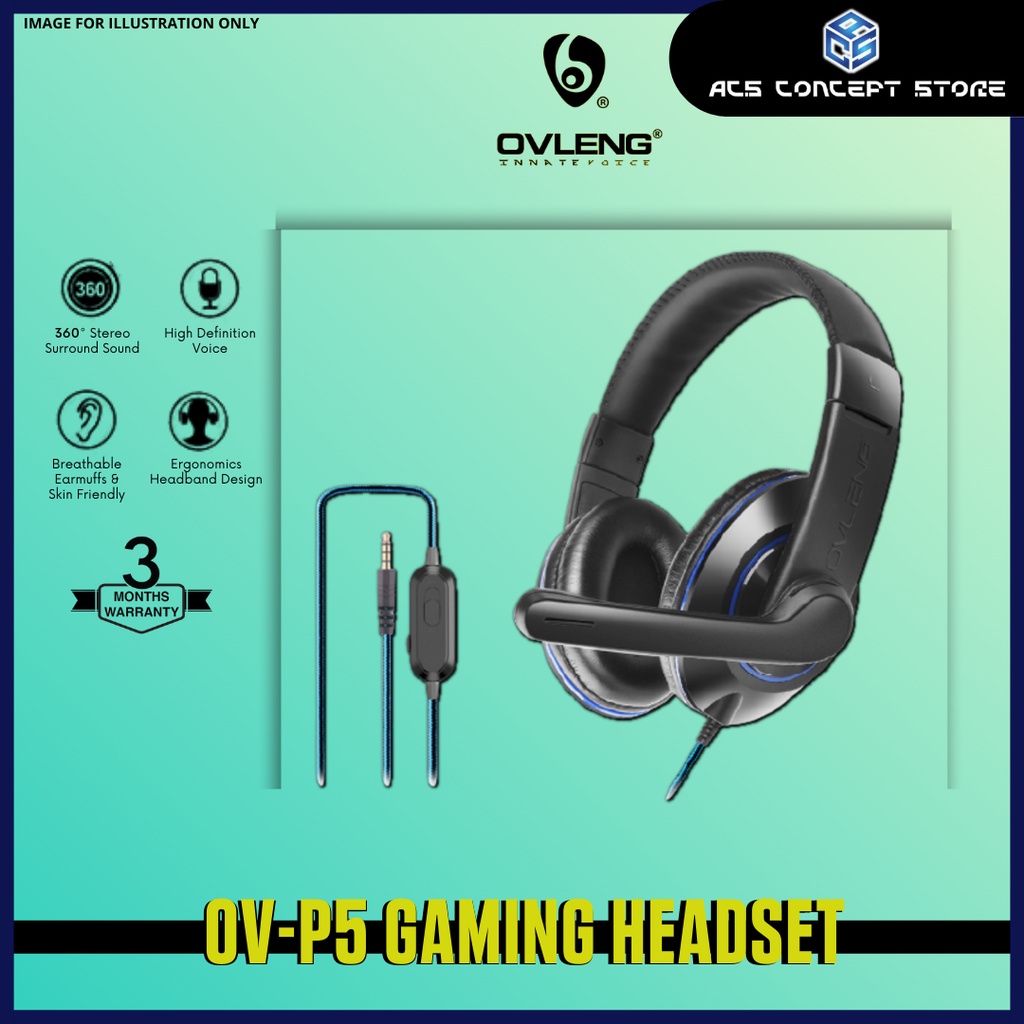 [READY STOCK]OVLENG P5 Wired Gaming Headphone with Mic Stereo Surround