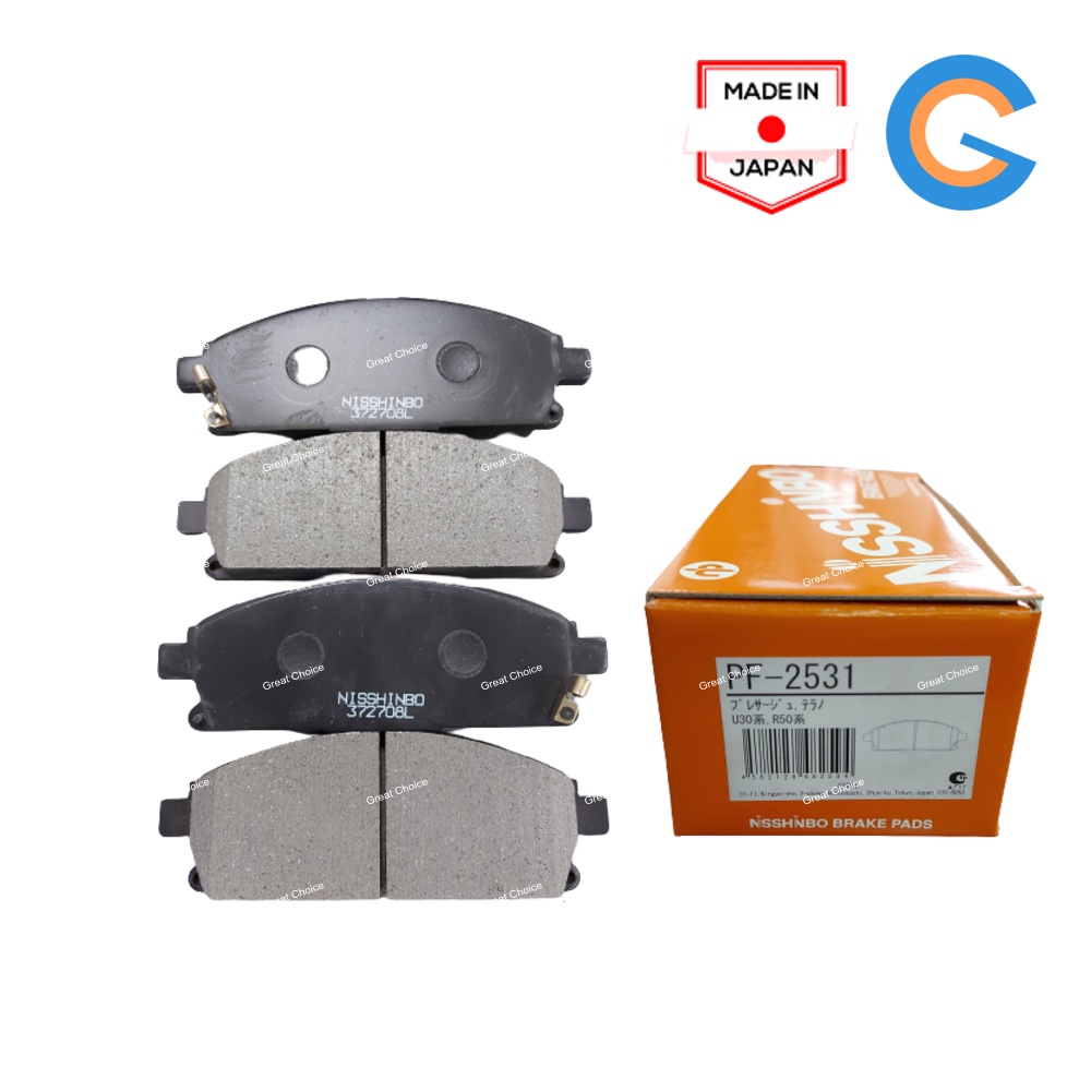 NISSHINBO NISSAN XTrail T30 20012007 Front Disc Brake Pad Serena C24