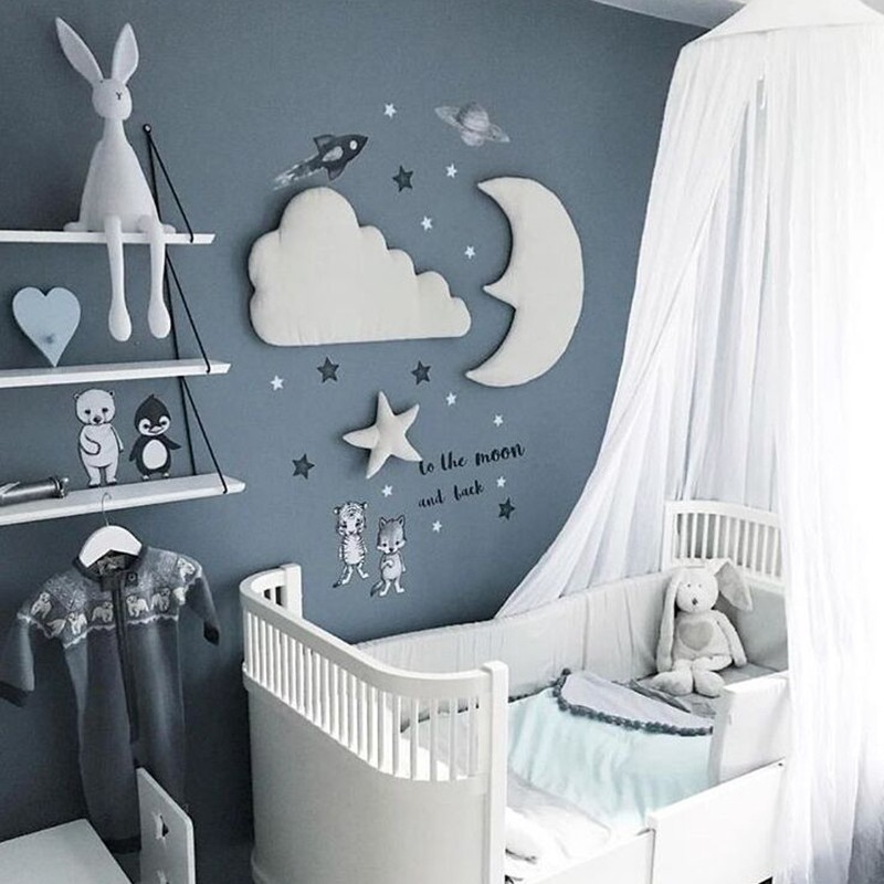 moon and stars baby room decor