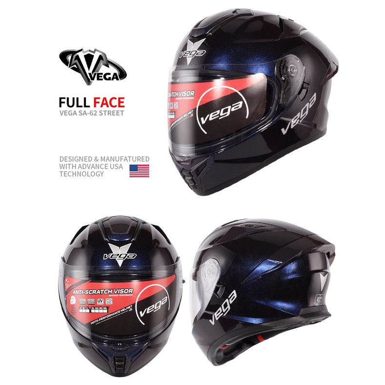 VEGA 8 Superbike Fullface Helmet High end quality Fullface Superbike