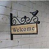 Ploutus Online Store Decorative hanging "Welcome" Sign Brown