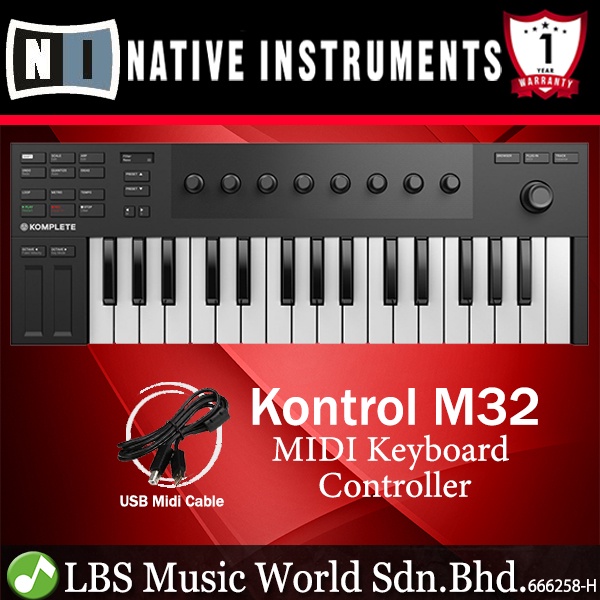 Native Instruments Komplete Kontrol M32 32 Key USB MIDI Keyboard Controller with Micro Keybed (M 32)