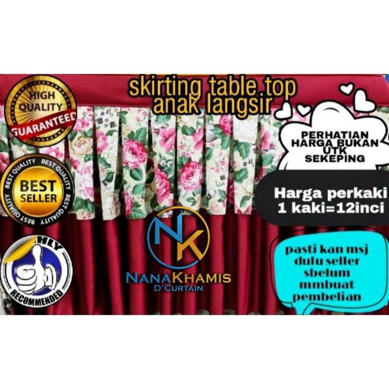 SKIRTING TABLE TOP,MEJA PEJABAT, LANGSIR DAPUR,SINGKI,DAN PELBAGAI