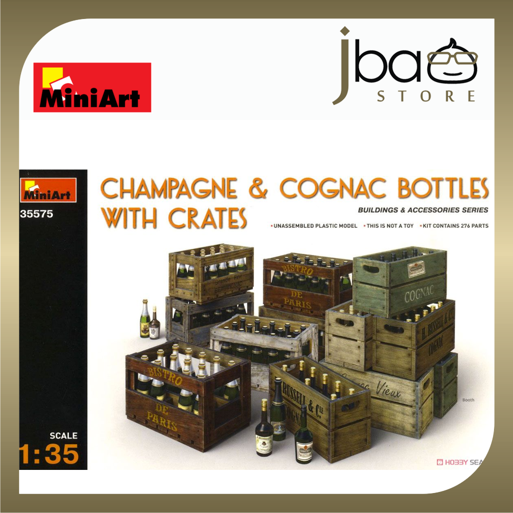 MiniArt 1/35 35575 Champagne & Cognac Bottles with Crates Miniature