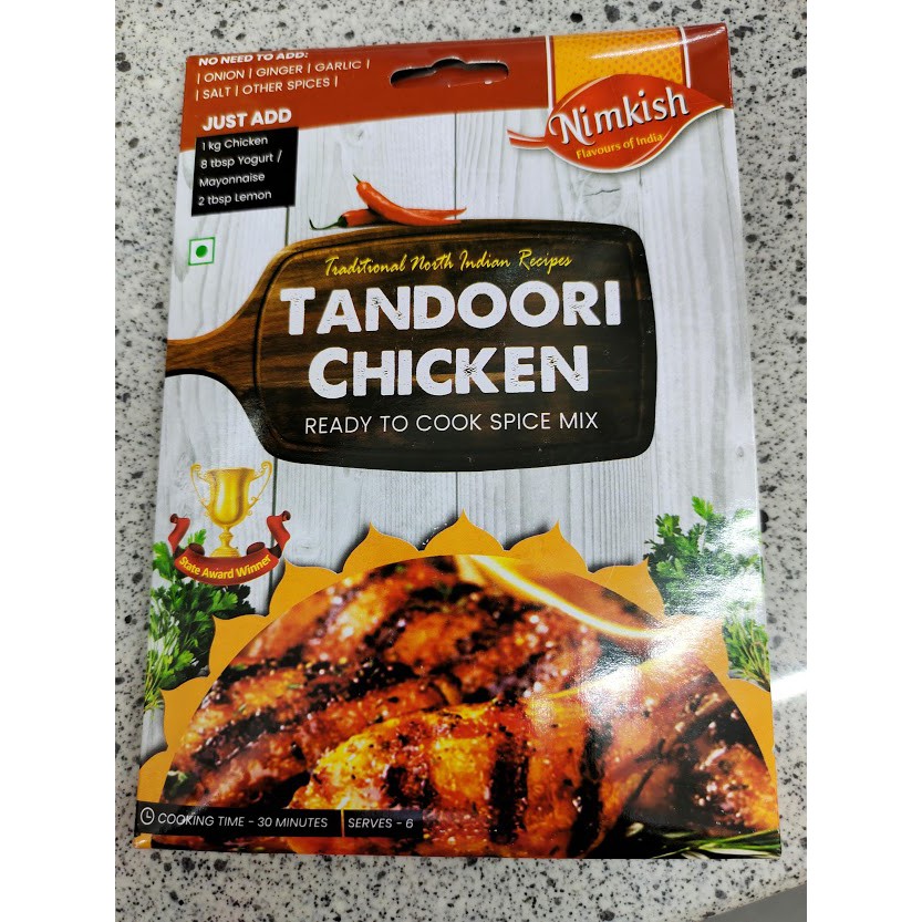 Tandoori chicken protein per 100g