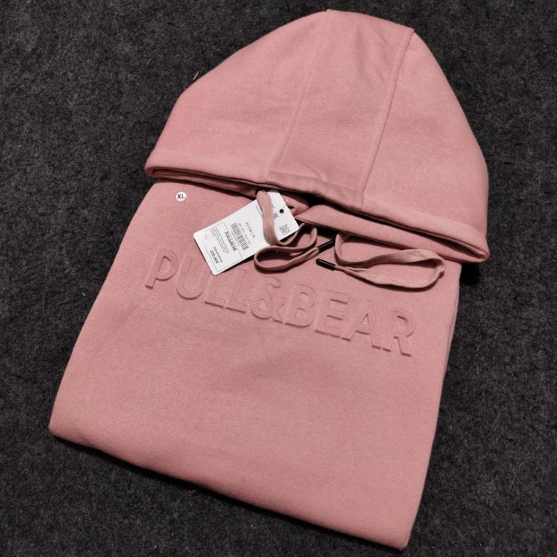 Jacket Sweater Hoodie Pull and Bear Pink Premium Unisex Thick Velvet Material