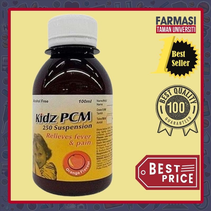 Kidz Pcm 250mg 5ml 100ml Orange Strawberry Ubat Demam Kanak Kanak Paracetamol Panadol Shopee Malaysia