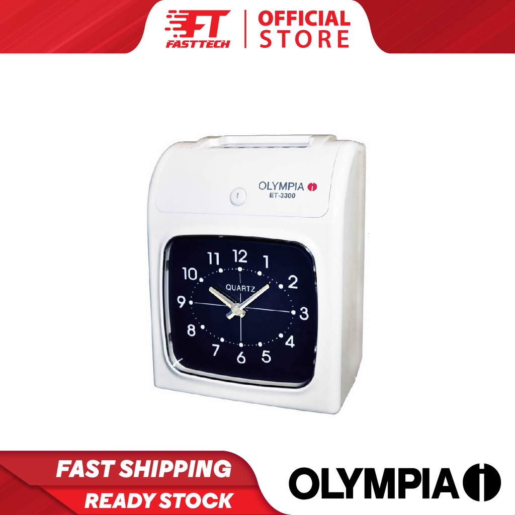 [German Brand] Olympia ET-3300 Time Attendance Machine Analogue Clock Face Electronic Time Recorder Punch Card Office