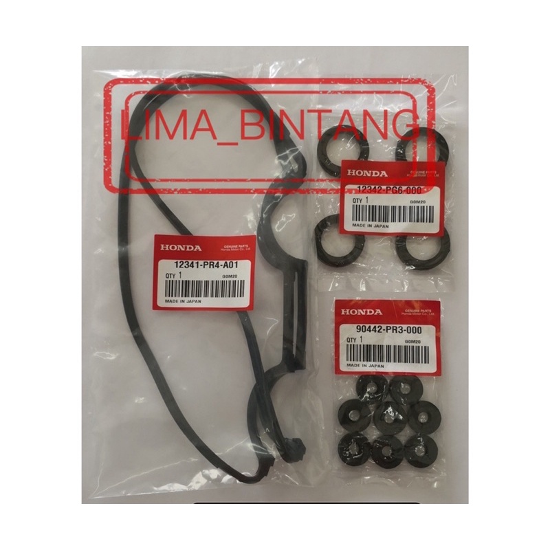 Valve Cover Gasket with Plug Seal & Valve Cover Bush Honda CRV S10 B20B