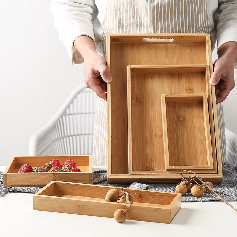 small wooden tea tray