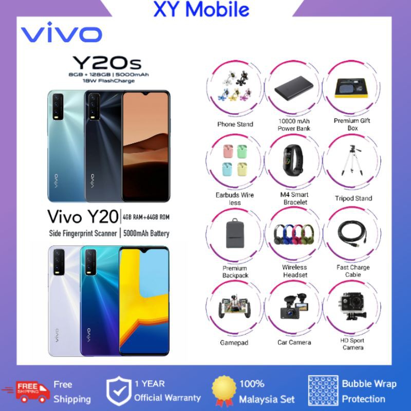 Vivo Y20 4gb Ram 64gb Rom Vivo Y20s 8gb Ram 128 Rom Shopee Malaysia