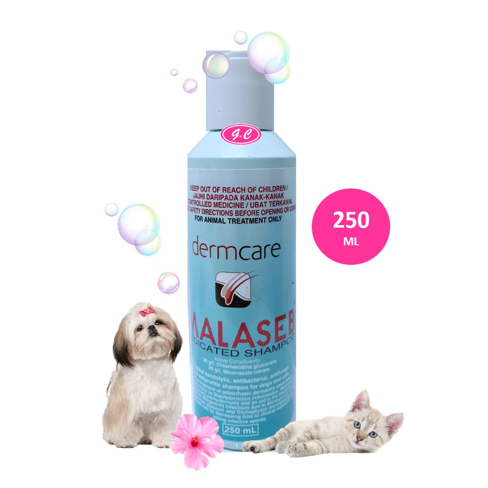 Malaseb Medicated Shampoo For Dog & Cat 250 ML / AntiBacteria & Anti