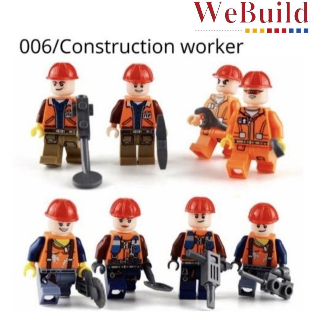 Mini Figures Set-Occupational Worker Police Theif Boys&Girls Santa&friends SportsMan Construction Worker Marine WeBuild