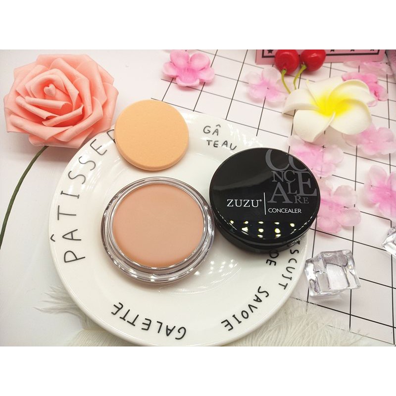 ZUZU Concealer Lightweight Repairing Foundation Cream Moisturizing Fixing Makeup Acne Marks