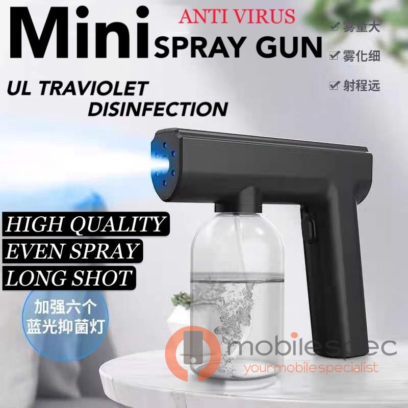 Mini Spray Machine Nano Spray Gun Blue Light Disinfection Sprayer Rechargeable Atomization