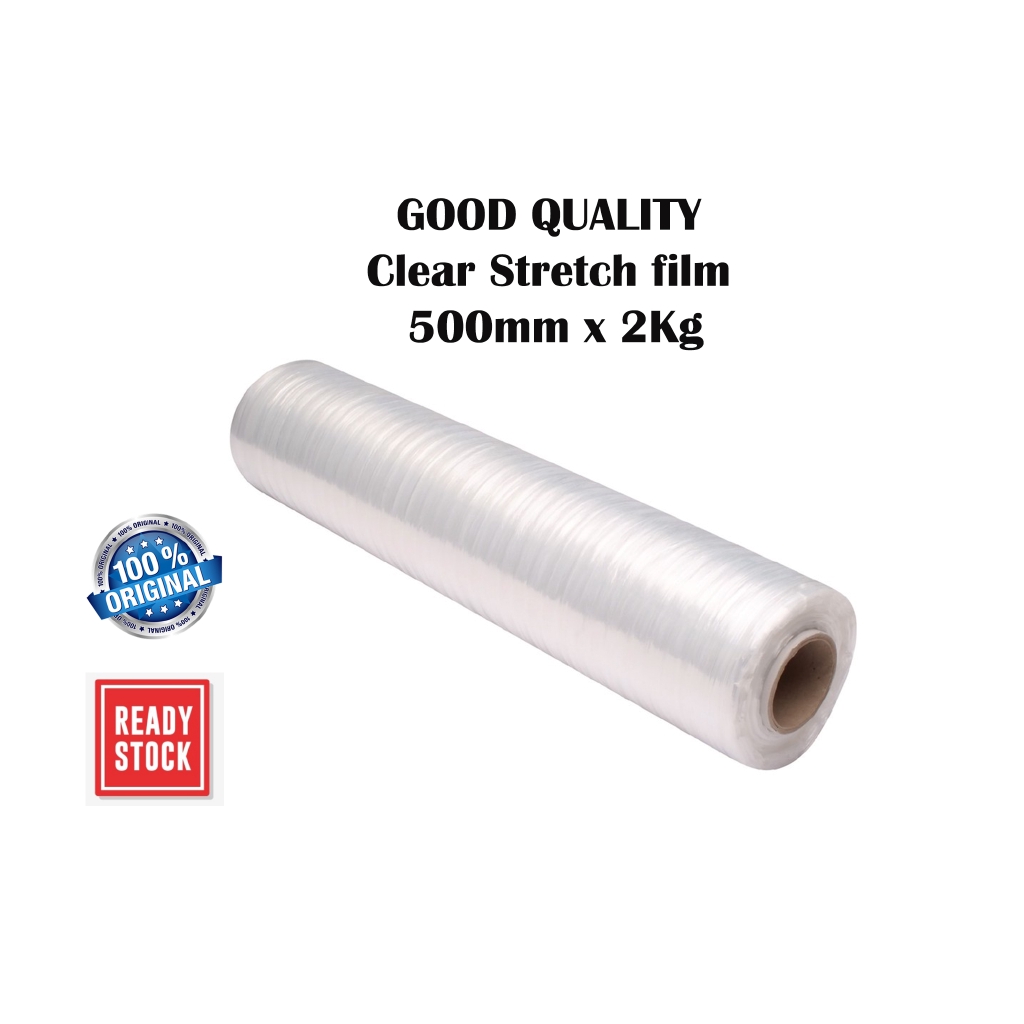 GOOD QUALITY Clear Stretch film (500mm x 2Kg) Shopee Malaysia