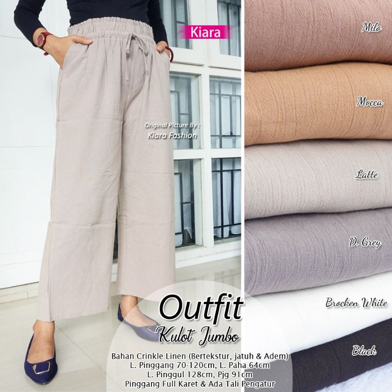 Outfit Culottes Jumbo ORI by Kiara | Shopee Malaysia