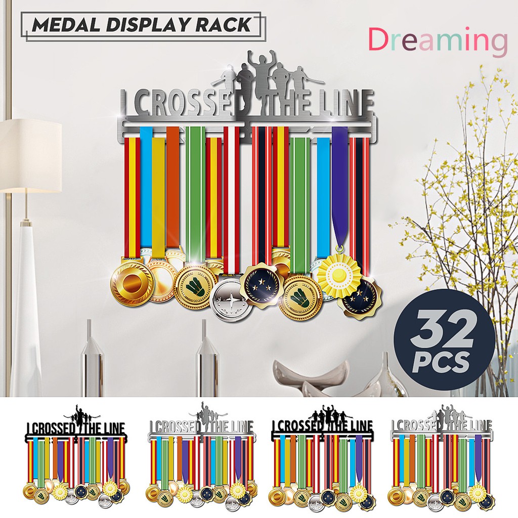 Medal Hanger Stainless Steel 32 Medals Holder Sport Running Medal ...