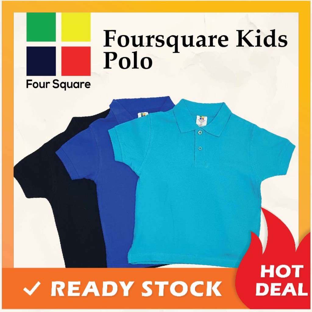 AKK X Foursquare Kids Polo Shirt Boy Girl Ready Stock