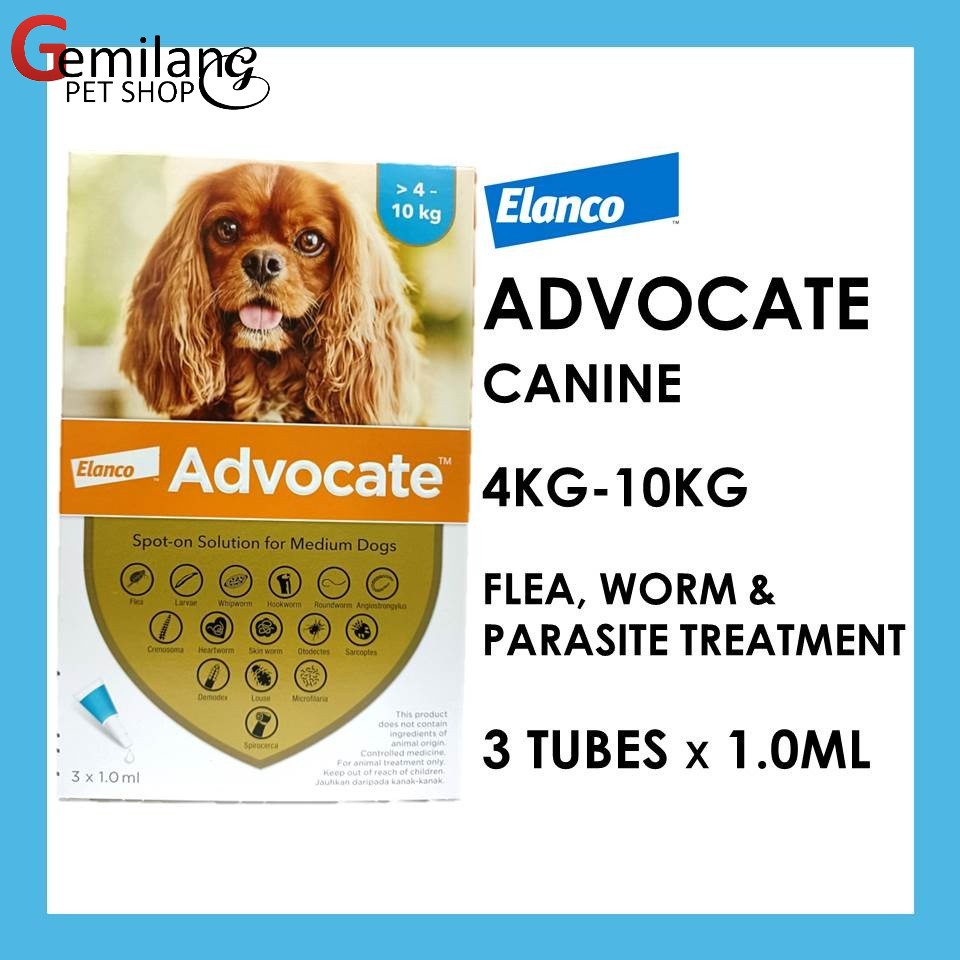 Elanco For Dog 4 10 KG (M) 1.0 ML x 3 pipettes / Flea Control and