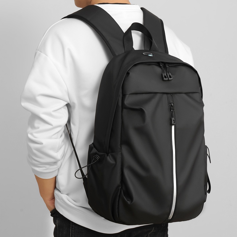 ready stock men's backpack nylon waterproof boys bag light casual bag business school bag