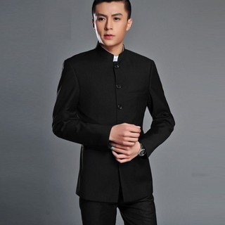 Mens Slim Casual Fabric Blazer Jacket,Chinese tunic suit