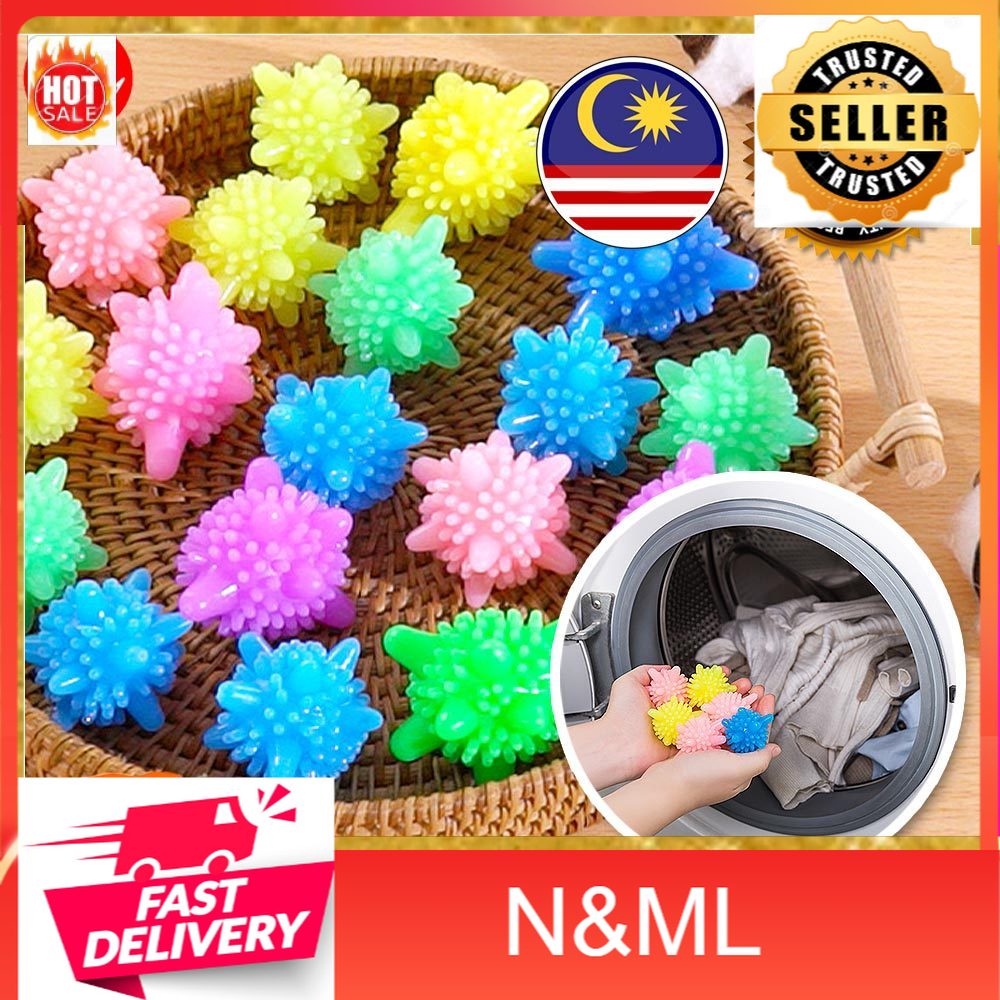 KM Ready Stock Magic Washing Machine Laundry Ball Decontamination Antiwinding Washing Cleaning