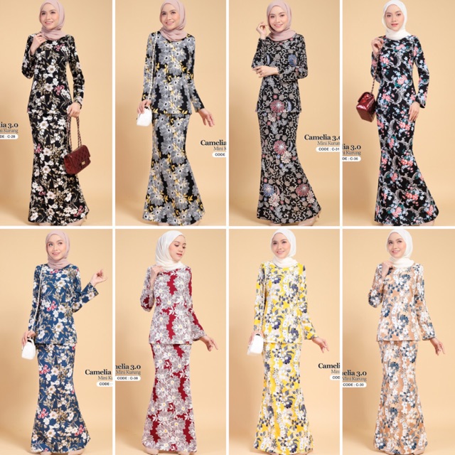 Hot English Cotton S M L Xl Xxl 40 Corak Baju Kurung Moden Mini Kurung English Cotton Plus Size Murah Shopee Malaysia