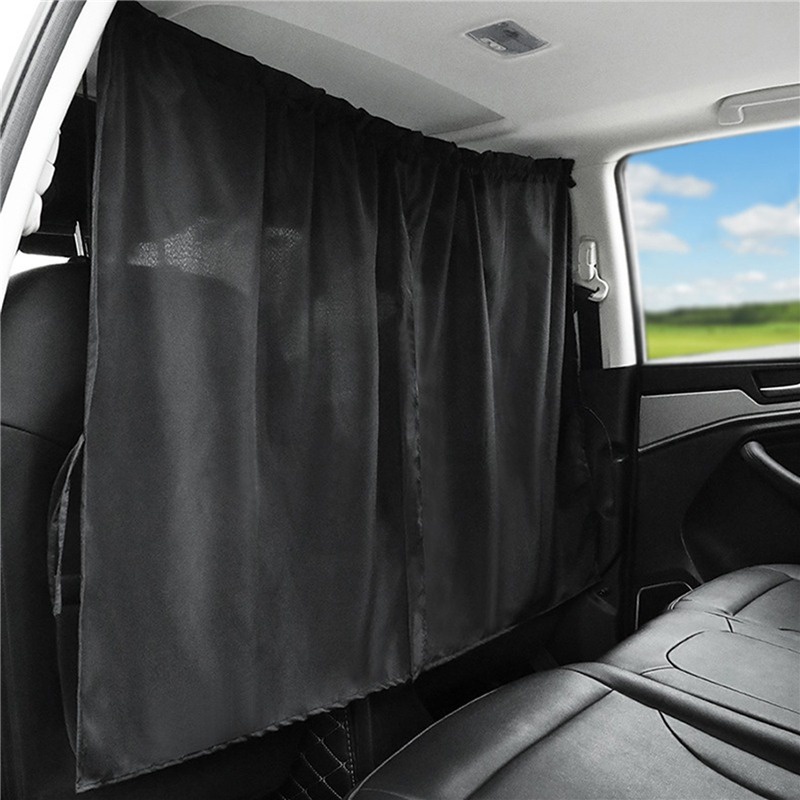 2pcs/set Car Isolation Curtain Sealed Taxi Partition Protection Air-conditioning Sunshade Privacy Curtain