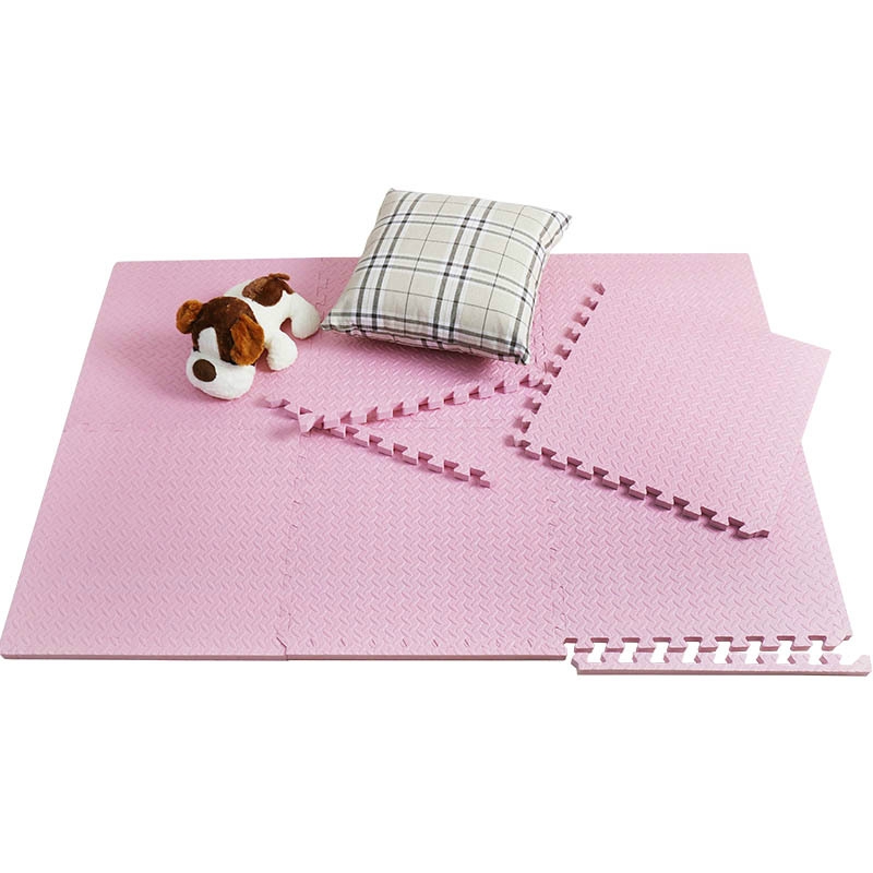 pink foam play mat