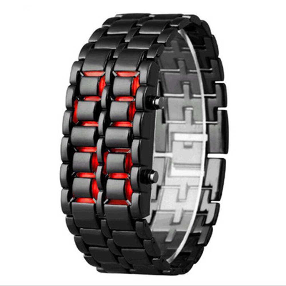 Hot selling alloy lava watch blue lamp volcano led Bracelet Watch cool children's electronic watch