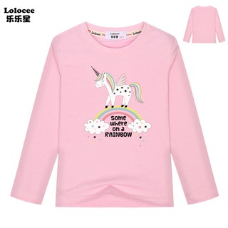 2020 Fashion Children My Little Pony Unicorn Clothes For Girls T Shirt Tops Spring Long Sleeve Girls T Shirt Cotton Tops Shopee Malaysia - unicorn girl t shirt roblox