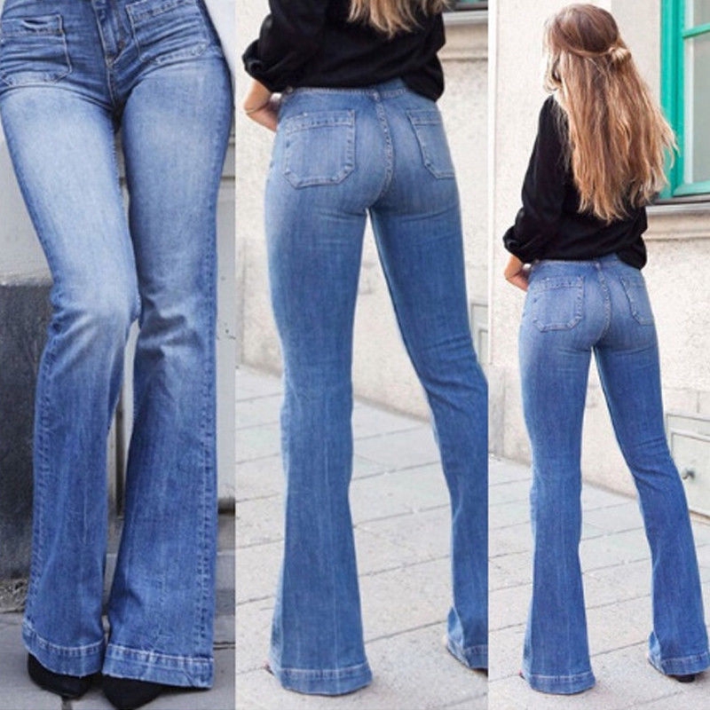 women's 70's bell bottom jeans