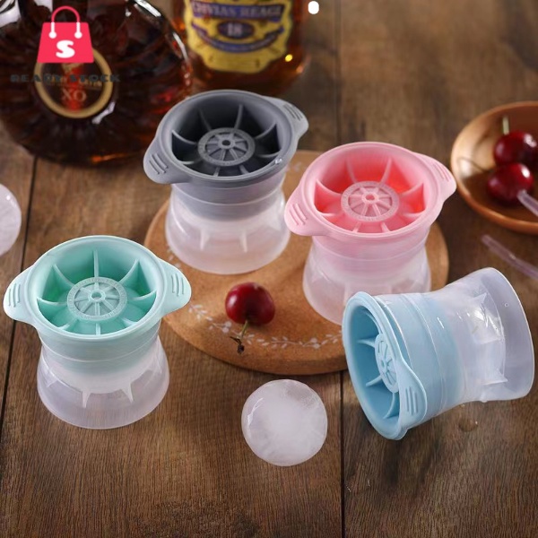 RSS_ Silicone Ice Ball Maker Round Ice Cube Mould Maker Tray Ice Ball Mold Ice Box Acuan Ais Batu Bekas Ais Bulat 冰球模具