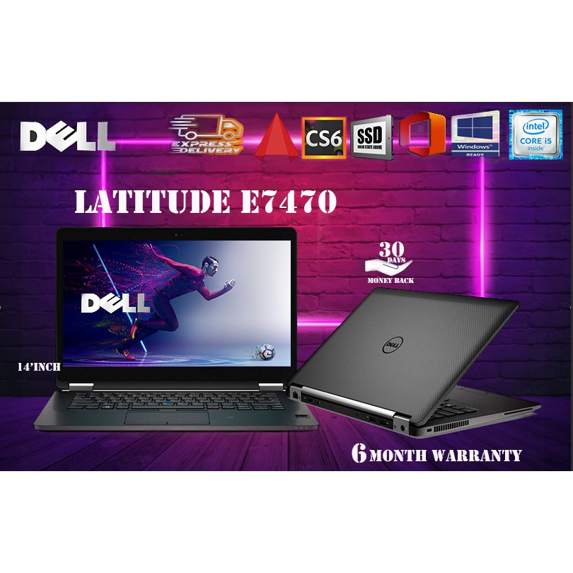 Dell Latitude E7470 Ultrabook Business Intel Core I5 6th Gen 8gb Ddr4 Ram 256gb Ssd Window 10 Pro 6 Month Warranty Shopee Malaysia