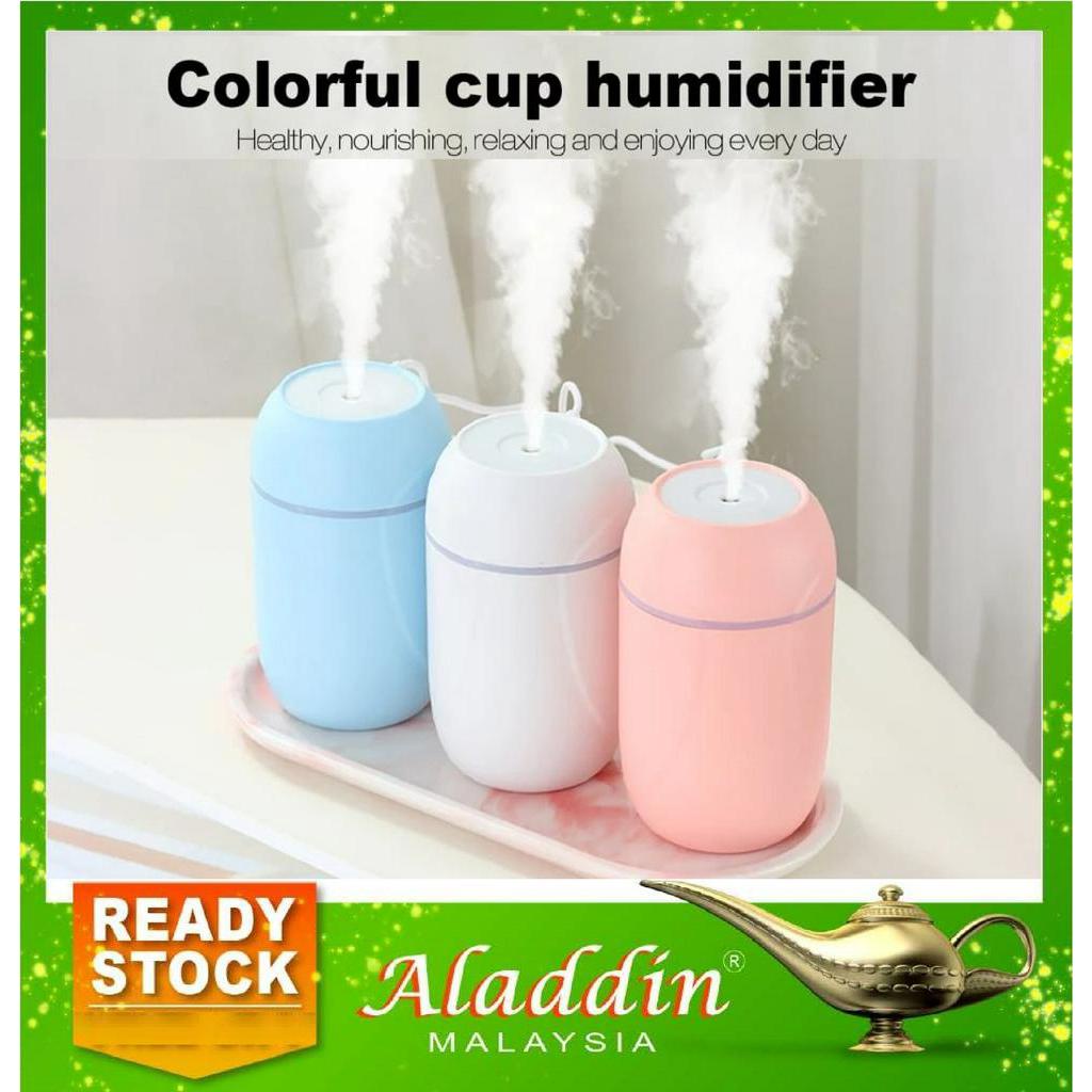 Aladdin Bulle Cup USB Humidifier Car Diffuser Refresh Home Office Mist Maker Night Lamps Portable Pelembap Udara 7P4