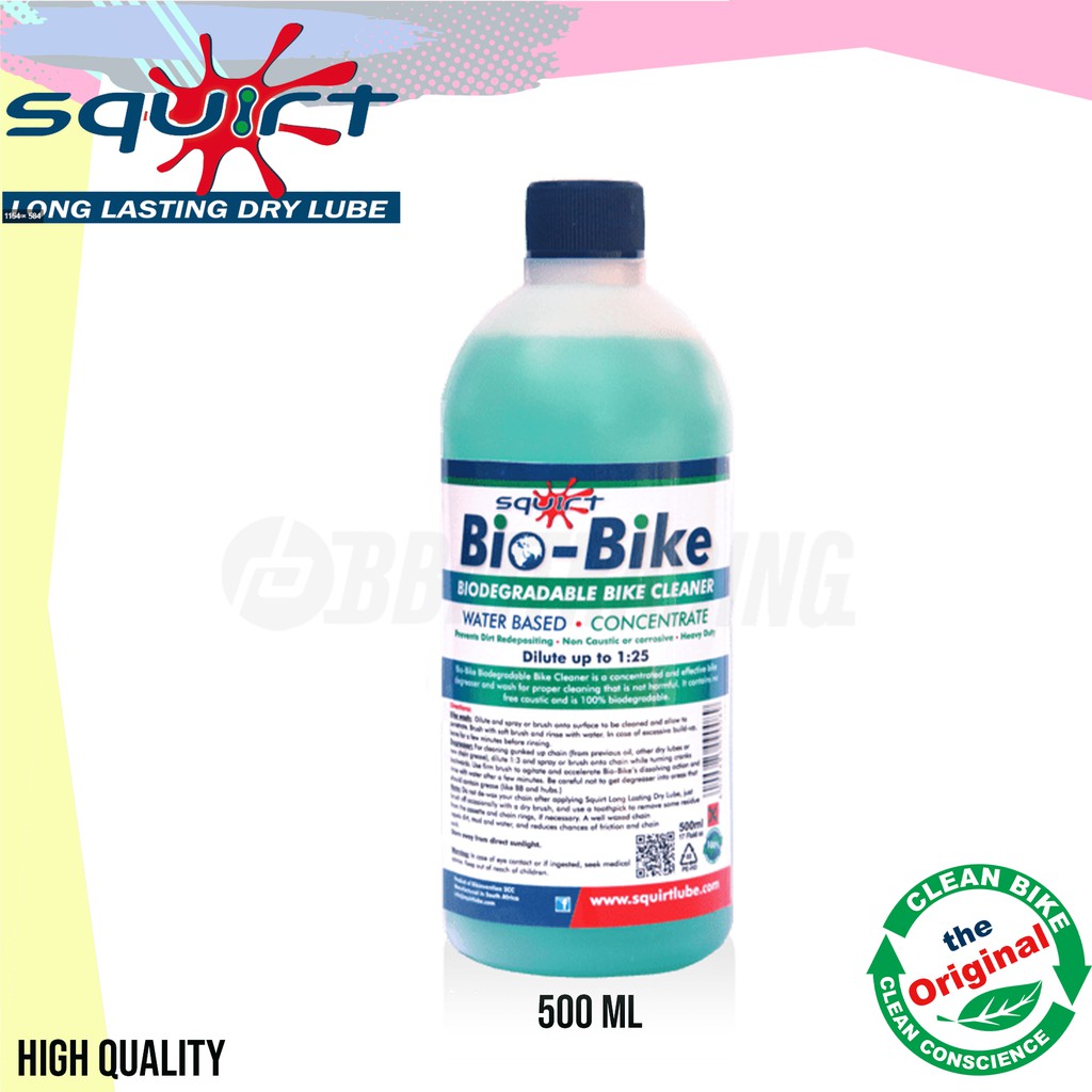 SQUIRT BIOBIKE WASH CONCENTRATE BIKE CLEANER 500ML DILUTE 125 12.5