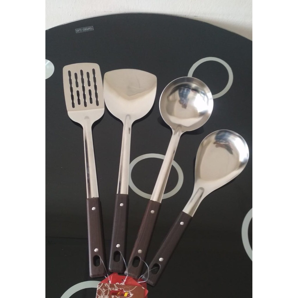 Buy Sp01 Sudip Stainless Steel Set Sudip Utensil Sudip Kitchen Tools Kitchen Cooking Utensil Sudip Kayu Seetracker Malaysia