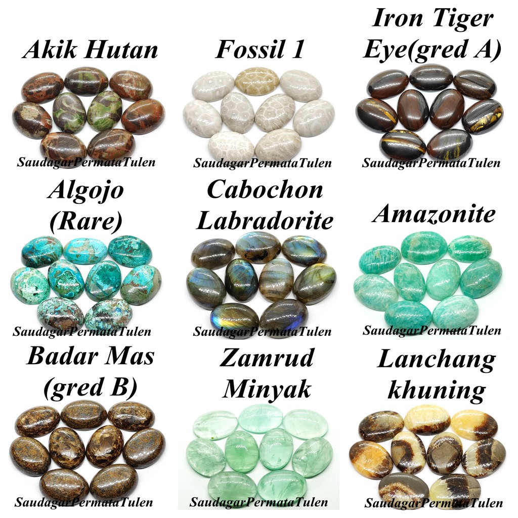 Koleksi 2 Batu Cincin 100 Asli Pelbagai Jenis Akik Dari Seluruh Dunia