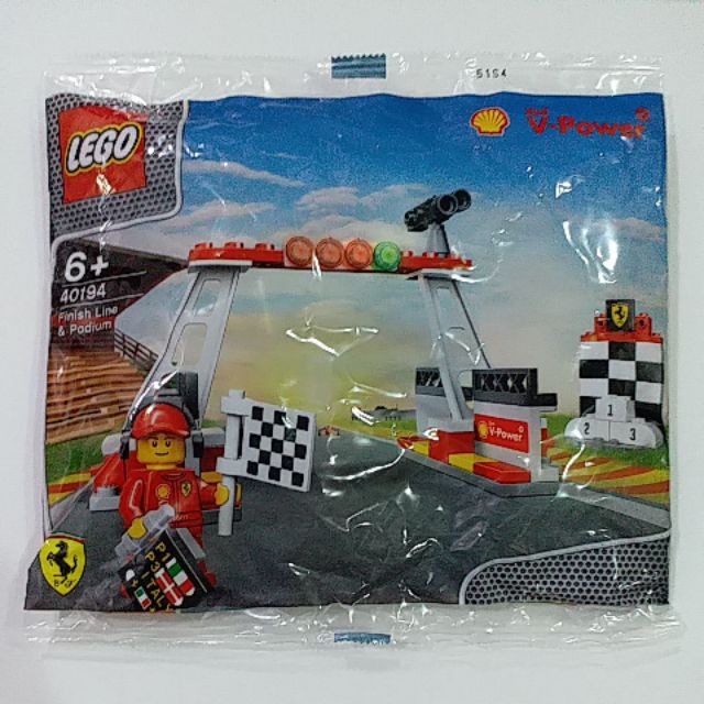 LEGO 40194 2014 SHELL FERRARI FINISH LINE AND PODIUM Polybag Brand New