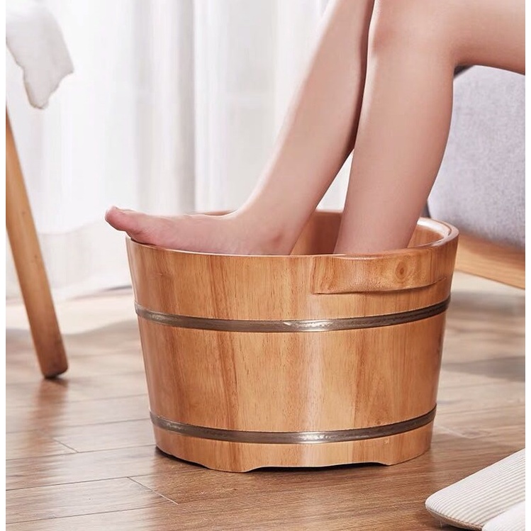 [READY STOCK] High Quality Wooden Foot Soaking Bucket Foot Bath Foot Spa Foot Tub Shopee Malaysia