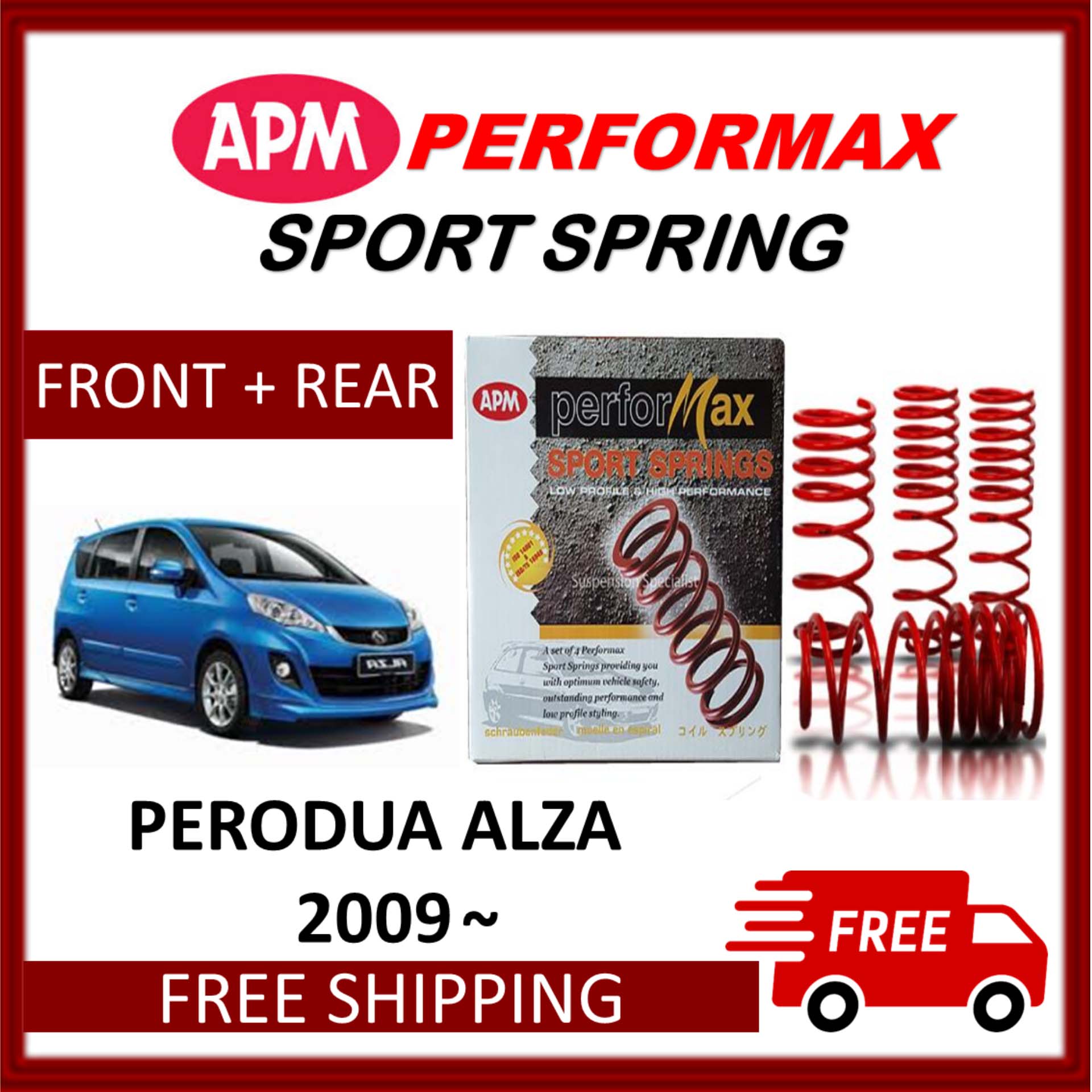 APM PERFORMAX PERODUA ALZA LOWERED COIL SPORT SPRING 