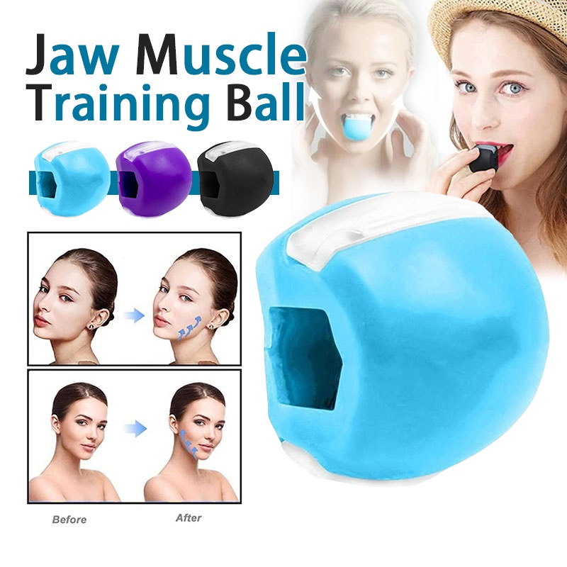 Face jaw Exercise Jawline Ball facial Muscle Fitness Ball Neck Face Toning Jaw chew ball thin face Exerciser 