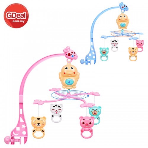 Baby Bed Musical Educational Learning Hanging Rotating Bracket Rattle Toy