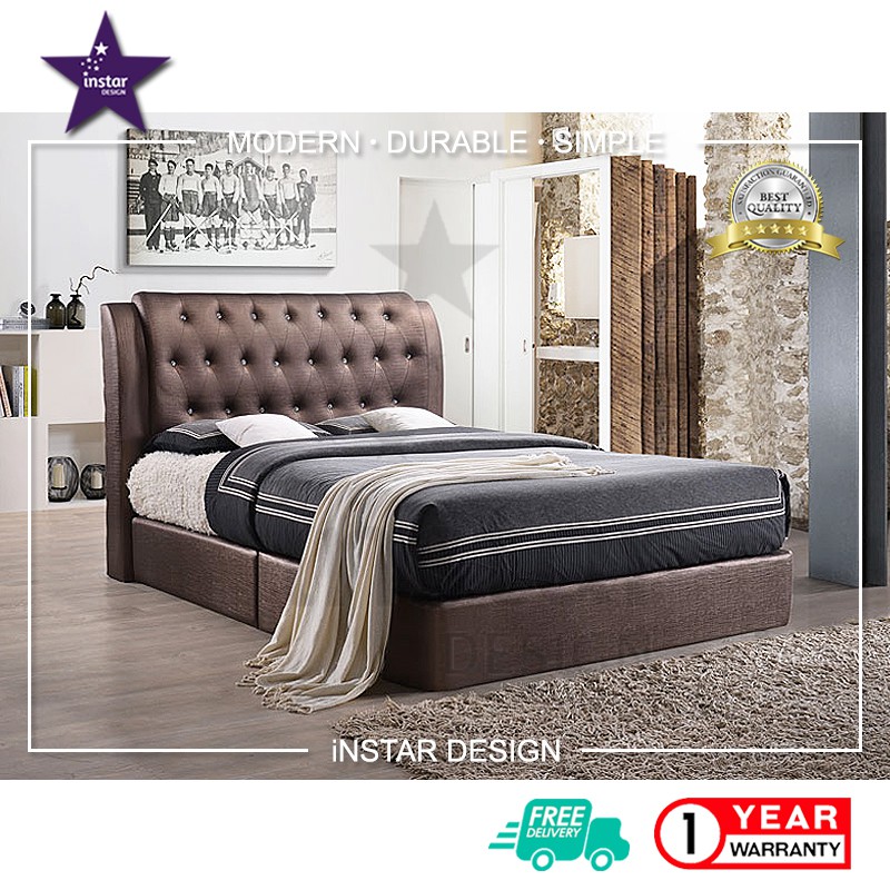 iNSTAR DESIGN JAZLYN QUEEN SIZE DIVAN BED (BROWN) Shopee Malaysia
